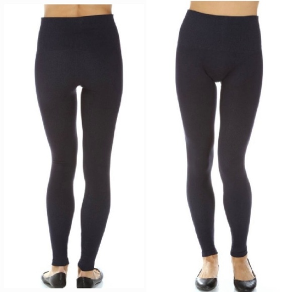 NWT Love Your Assets by SPANX Seamless Leggings Dark Denim Wash Sz medium‎ - Picture 2 of 9